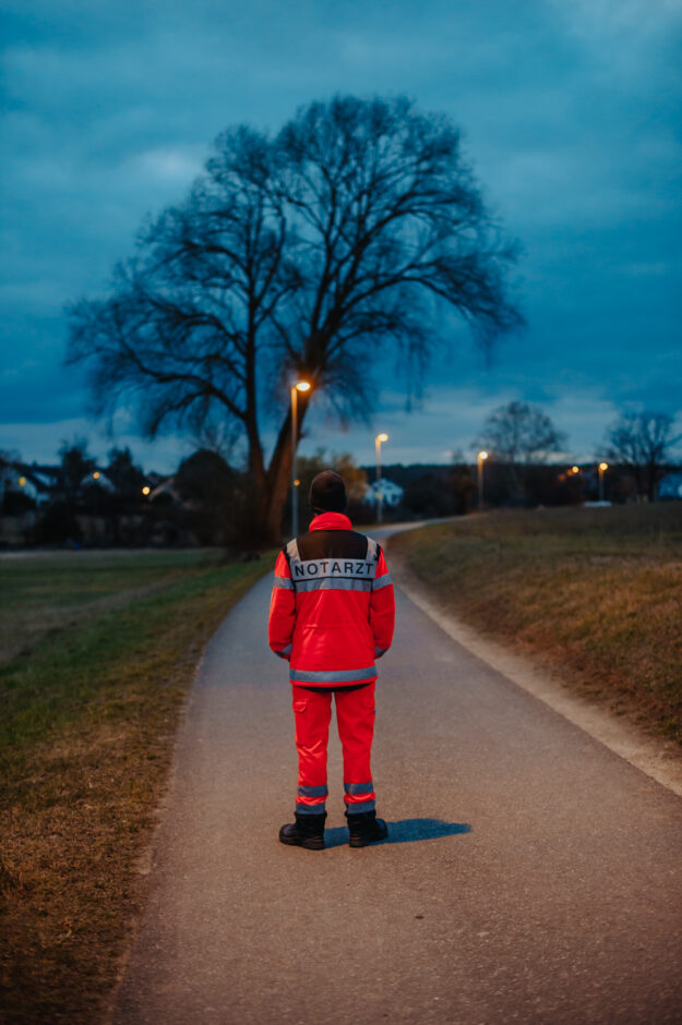 Wut - Die Verrohung der Gesellschaft. Portrait eines Notarzt am 22.02.2019 in Erlangen.